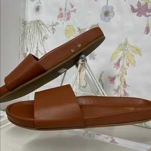 beek Gallito Women's Leather Brown Slide Sandals